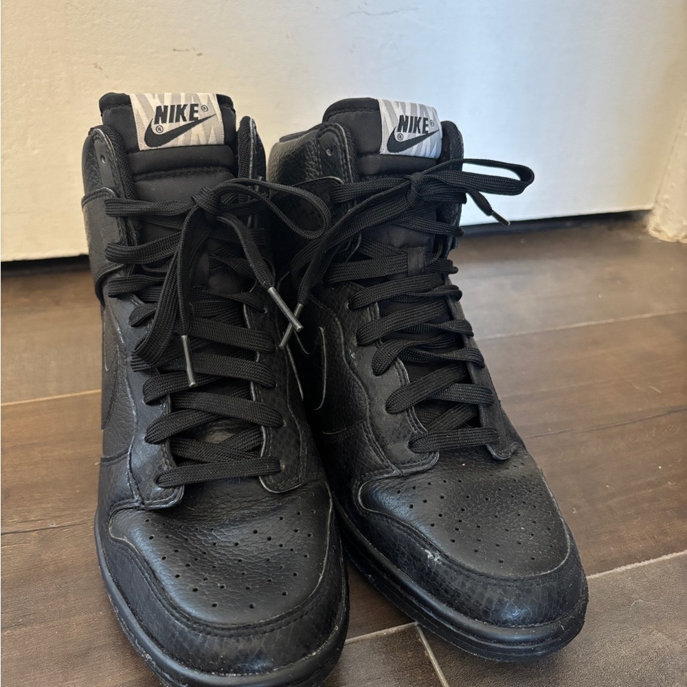 Nike Women’s Black Wedge Heel Sneakers